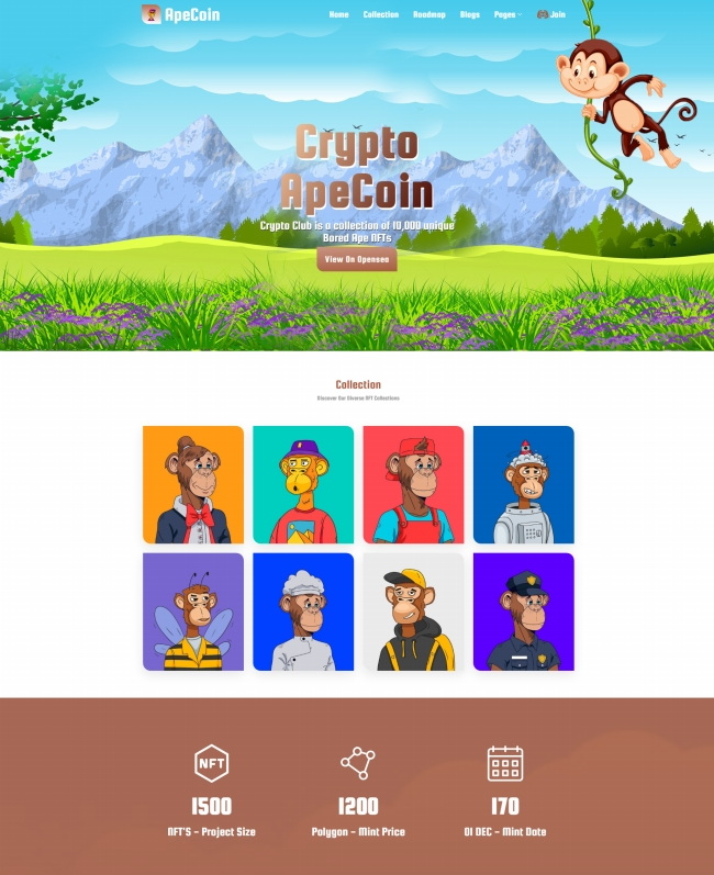 NFT数字藏品展示交易网页模板