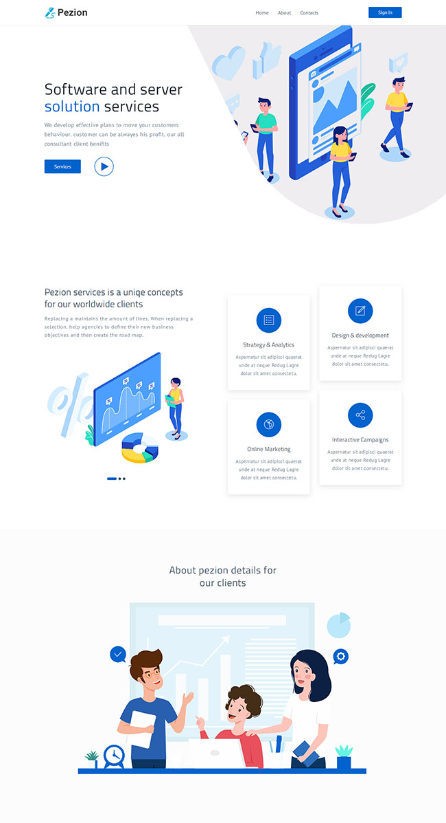 软件开发推广服务公司网页模板