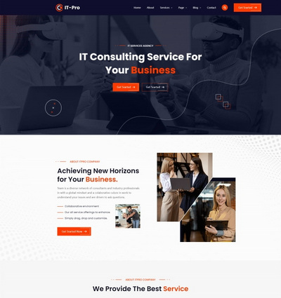 Bootstrap专业IT咨询服务公司网页模板