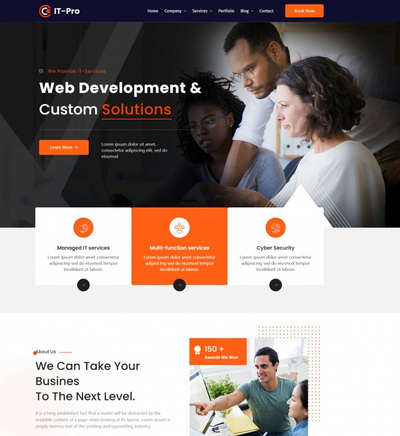 网络IT开发服务公司通用网页模板