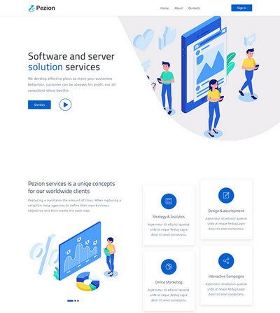 软件开发推广服务公司网页模板
