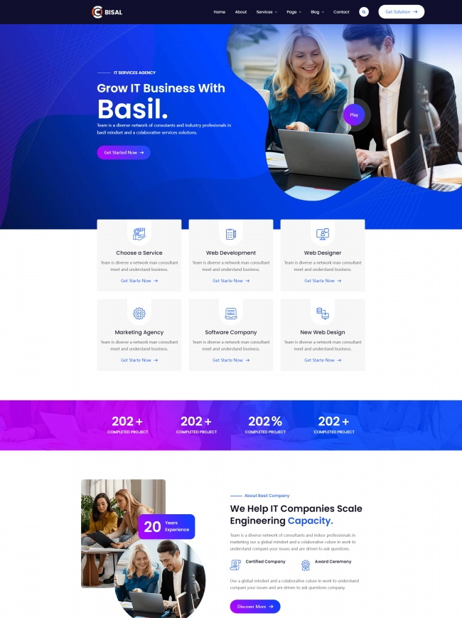 IT业务服务公司静态网站模板