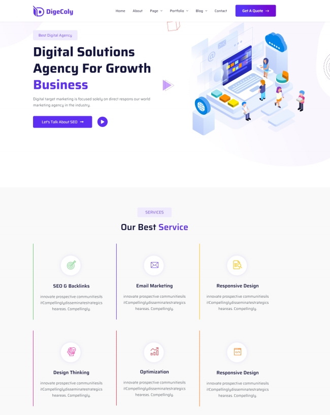 科技感IT服务公司静态html网站模板