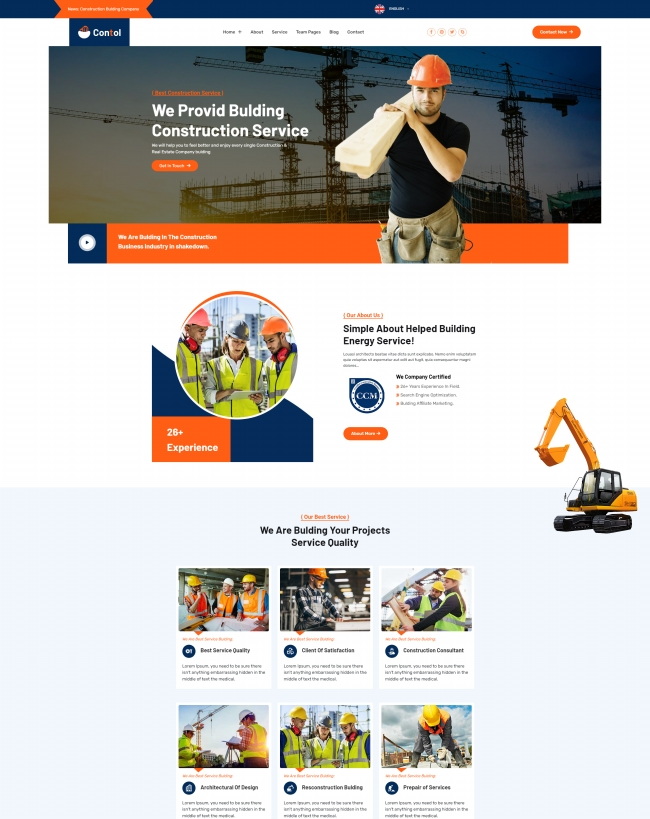 多风格建筑工程施工服务公司html网站模板