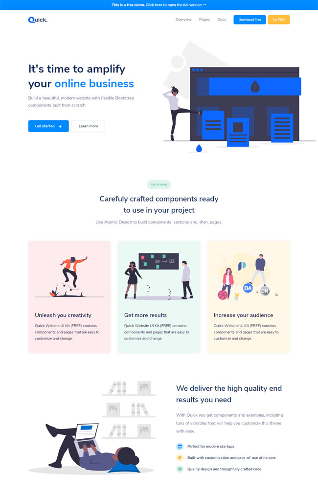 远程办公专业服务公司Bootstrap网页模板