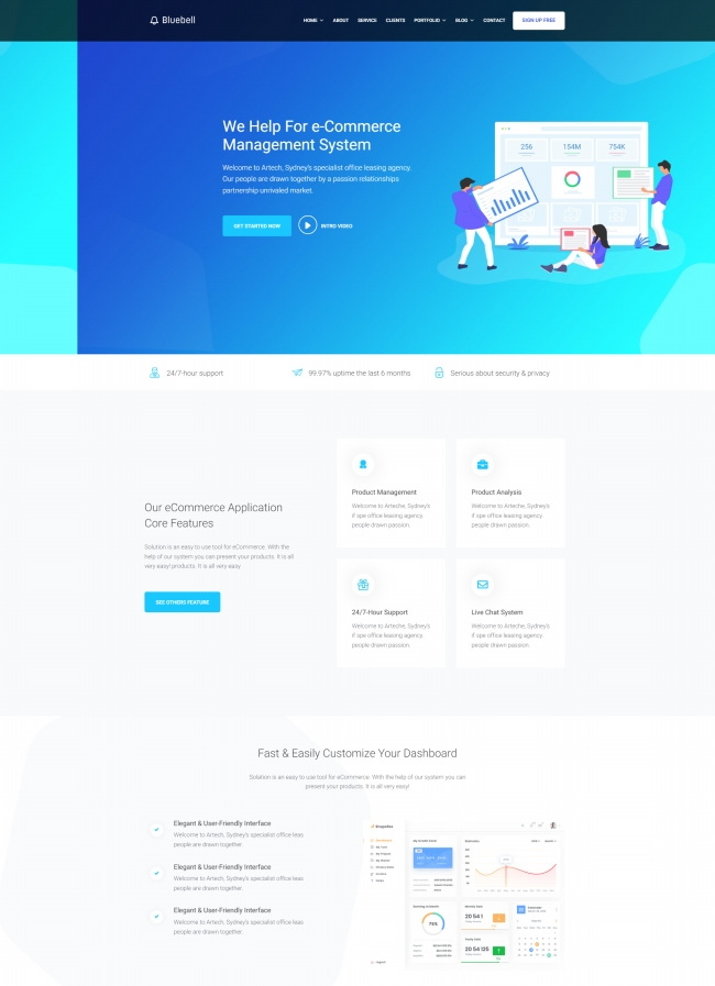 多风格应用软件APP通用宣传推广页模板