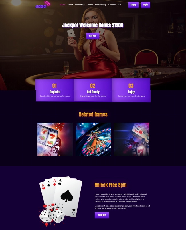 桌牌游戏娱乐公司html5网页模板