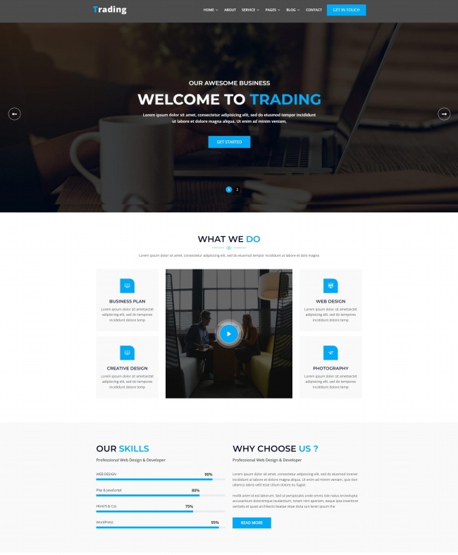 外贸专业服务公司html5网站模板