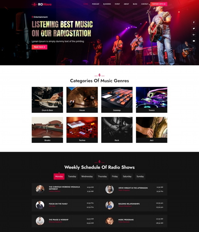 音乐电台公司官方网站模板