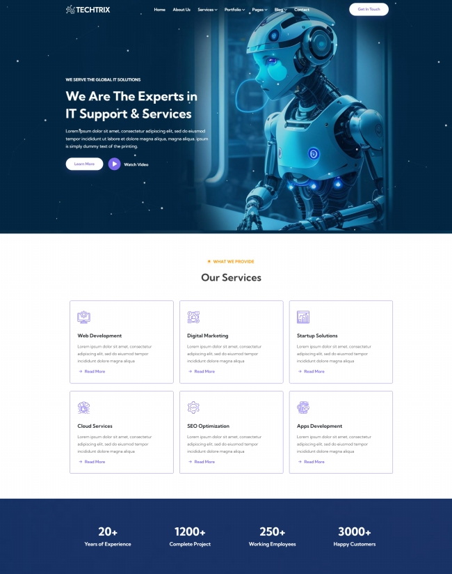 Bootstrap软件开发服务公司html5模板