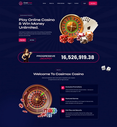 响应式在线娱乐游戏网站模板