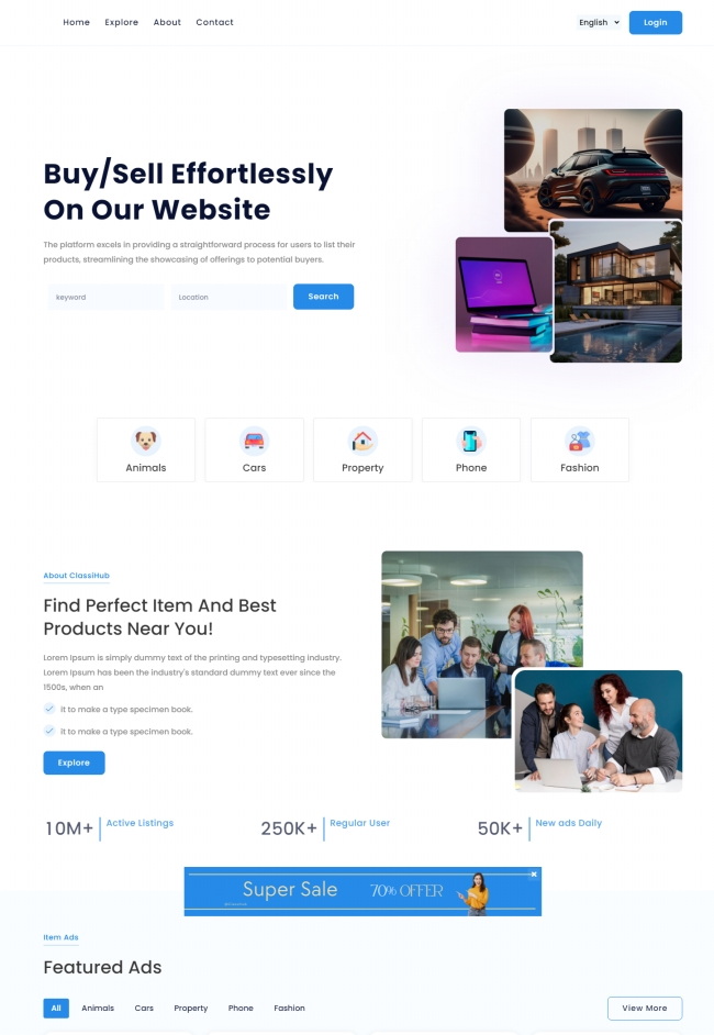 电子商城购物服务平台网站模板