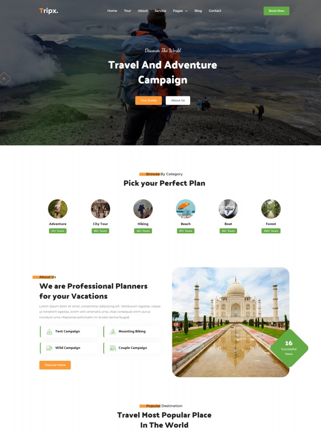 旅游线路定制旅行社服务公司网站模板