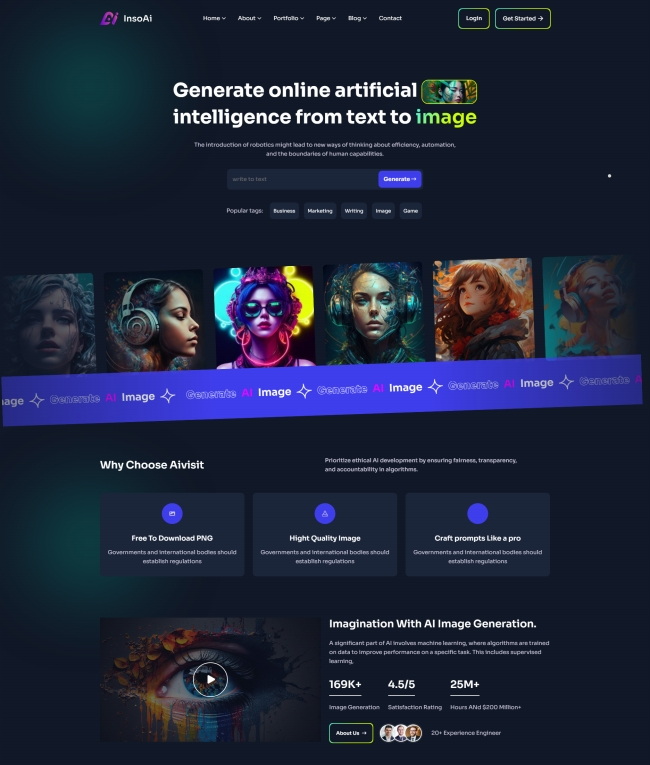 人工智能文字图像生成网站模板