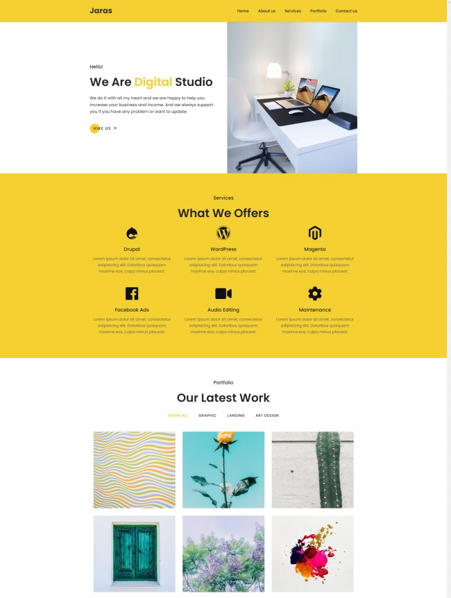 HTML5数字工作室宣传网页模板