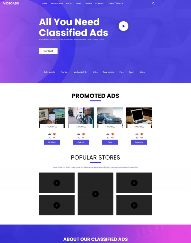 响应式广告宣传服务公司html模板