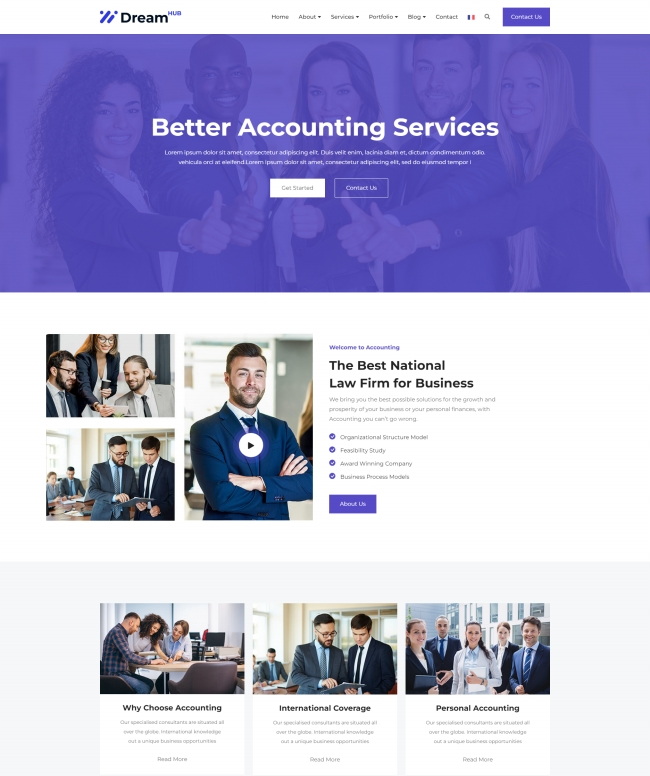 HTML5会计审计服务公司宣传页模板