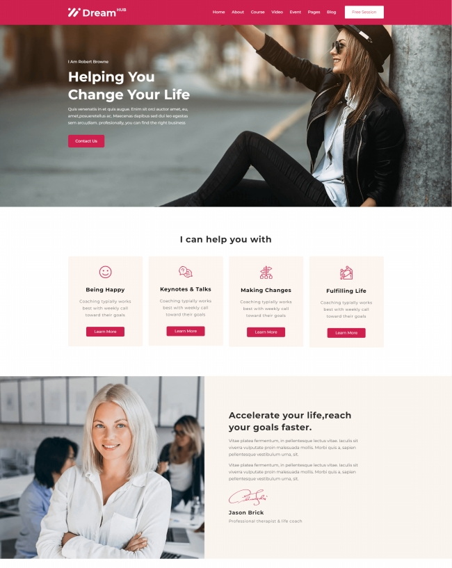 家庭职业辅导培训机构html5网站模板