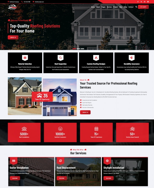 房屋修缮服务公司html5网站模板