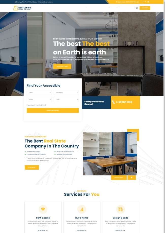 多风格房屋租赁服务公司网站模板
