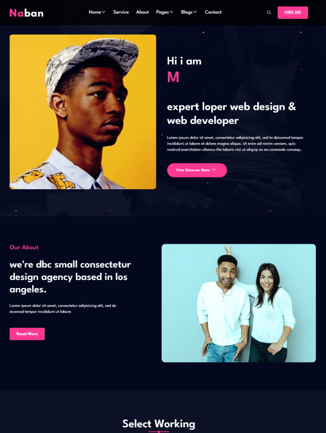 网页设计开发工程师个人主页模板