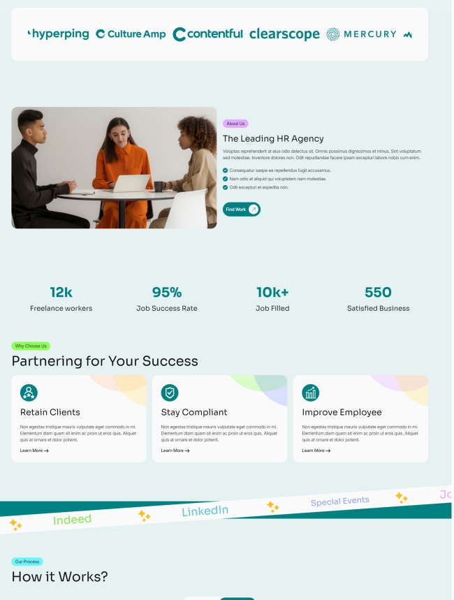 响应式人力资源猎头服务公司网站模板