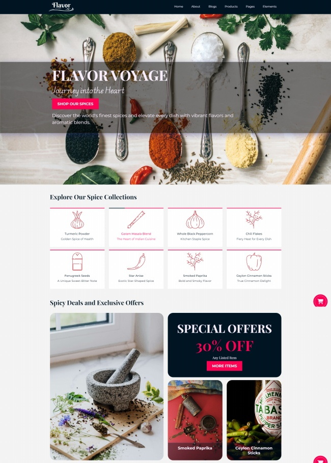 多风格食品佐料香料供应商html模板