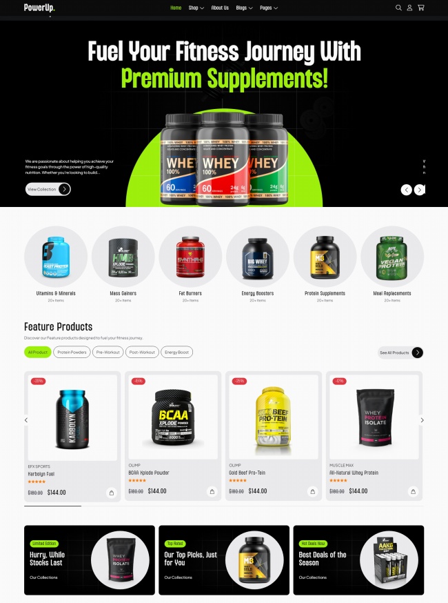 维生素保健品在线商城html5模板