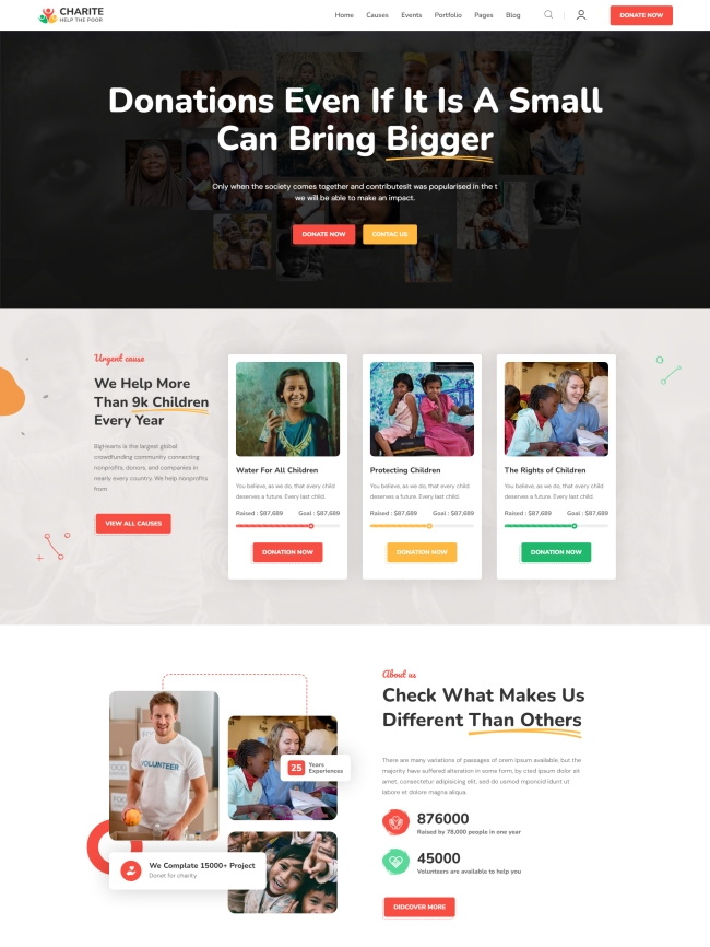 社会救助机构非盈利组织网站模板