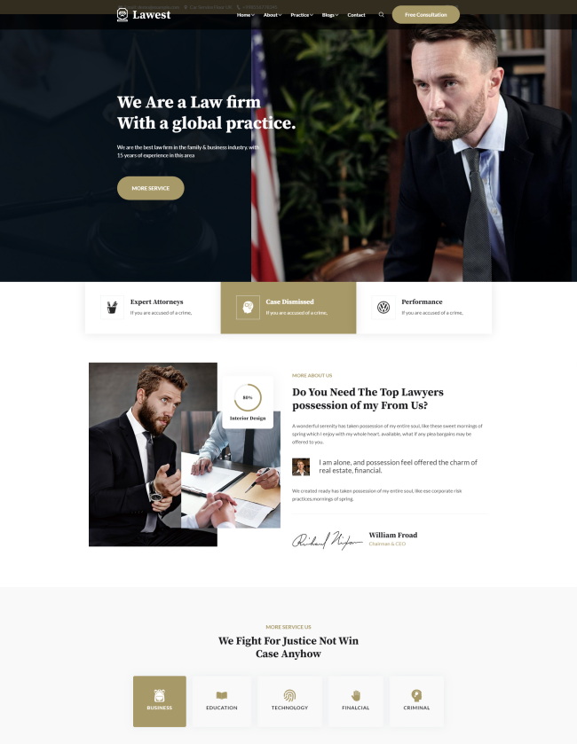 法律咨询律师事务所宣传网站模板