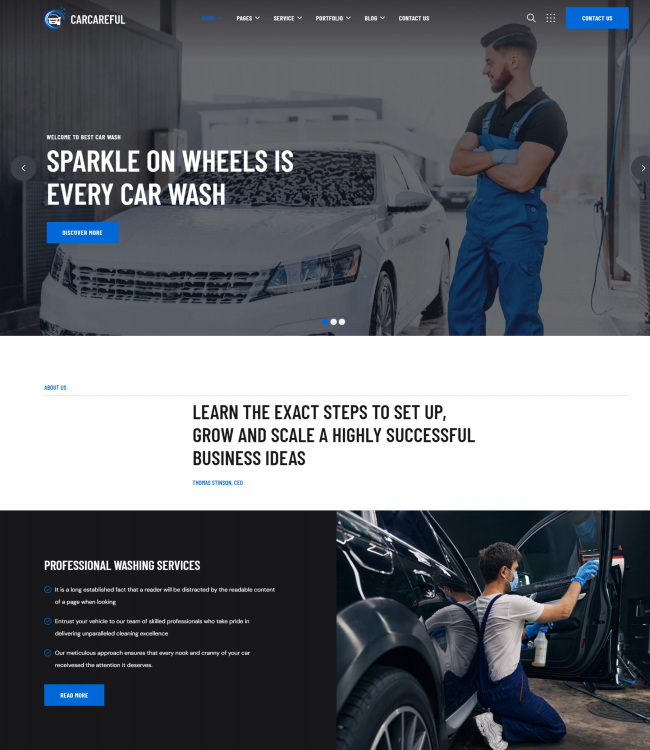 多风格汽车维修保养服务公司html5网站模板
