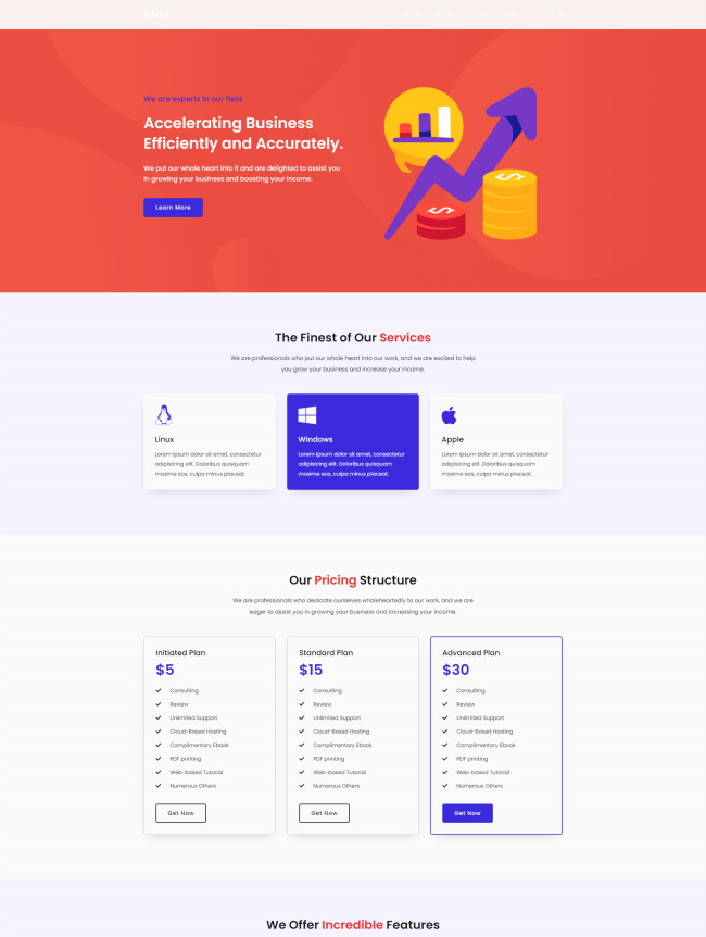 业务发展服务公司响应式网站模板