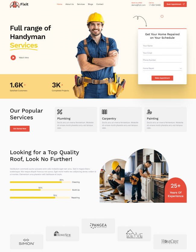 家居装修修理服务公司网站模板