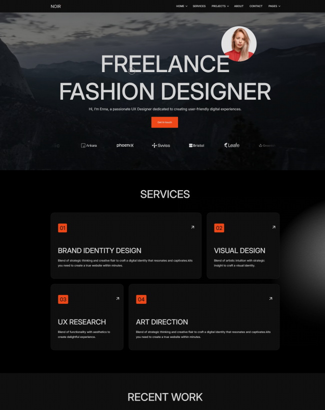 名片VI设计服务公司响应式网站模板