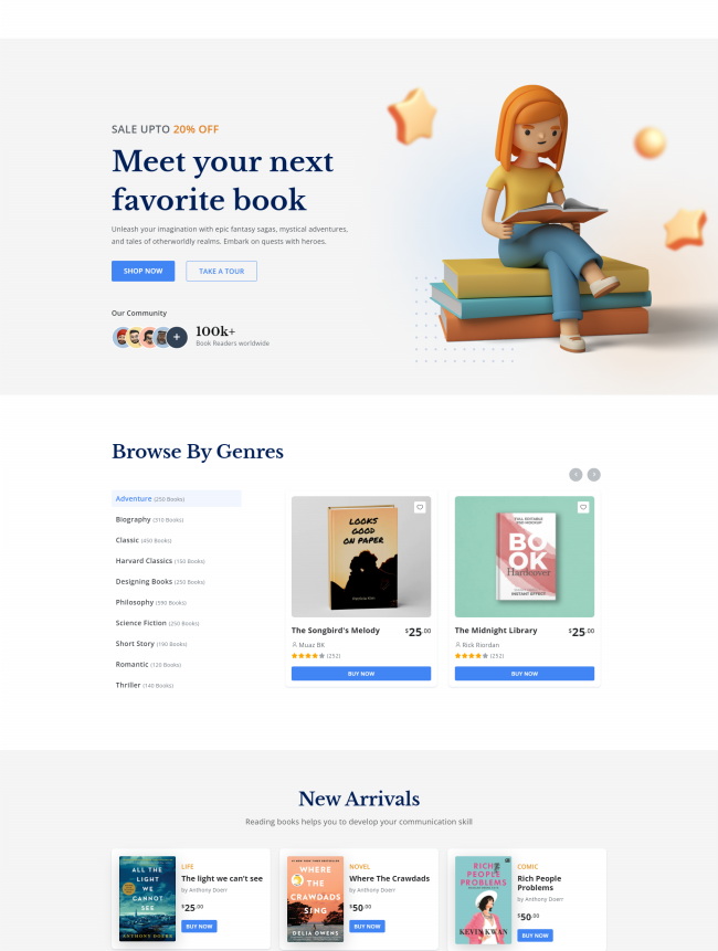 书店在线商城响应式网站模板