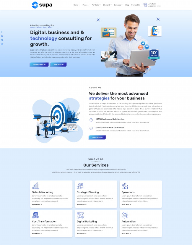 数字化商业咨询服务公司响应式网站模板