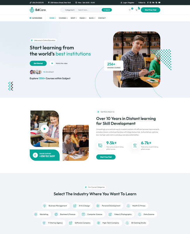 网络教育培训服务机构网站模板