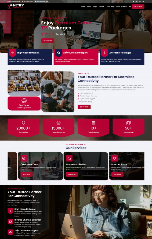 大气网络服务公司响应式网站模板