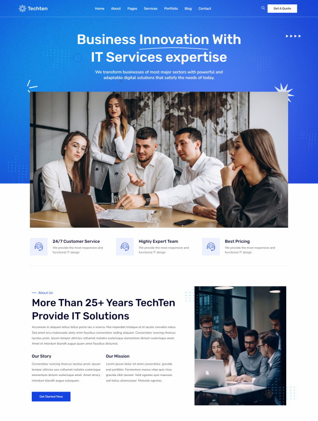 响应式多风格IT服务公司网站模板