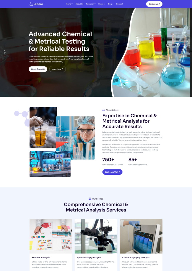 多风格响应式生物科技科研公司响应式网站模板