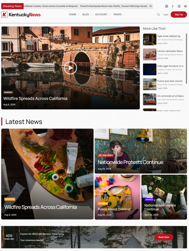 多风格响应式新闻资讯分享类网站模板