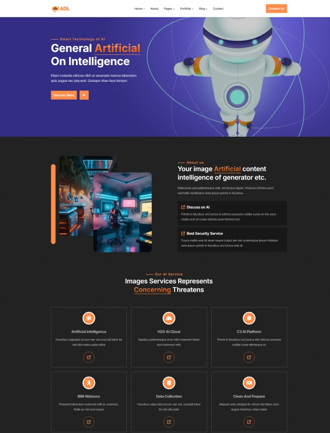 人工智能AI技术服务公司网站模板