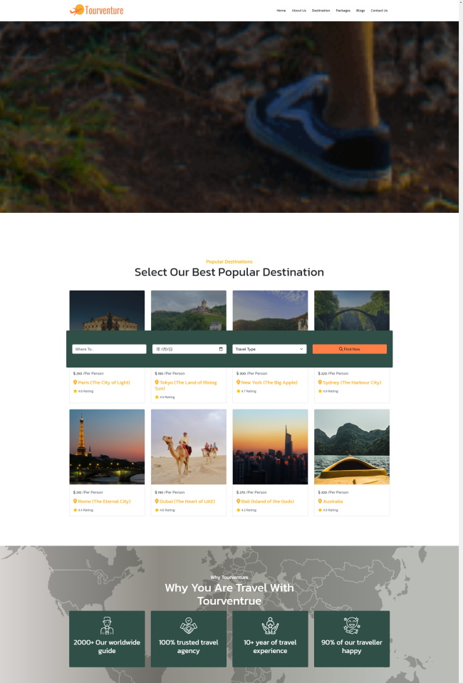 响应式旅游服务公司宣传页模板