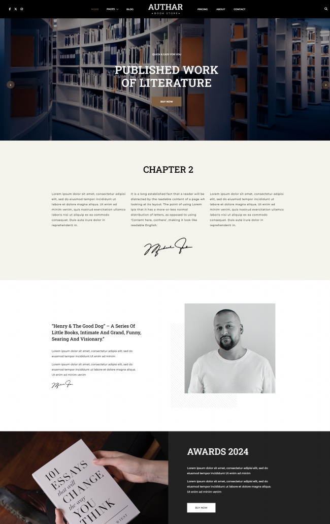 响应式书店出版社宣传网站模板