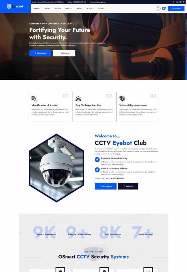 响应式智能监控设备公司网站模板