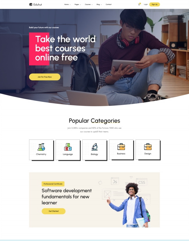 多风格教育培训服务机构通用网站模板