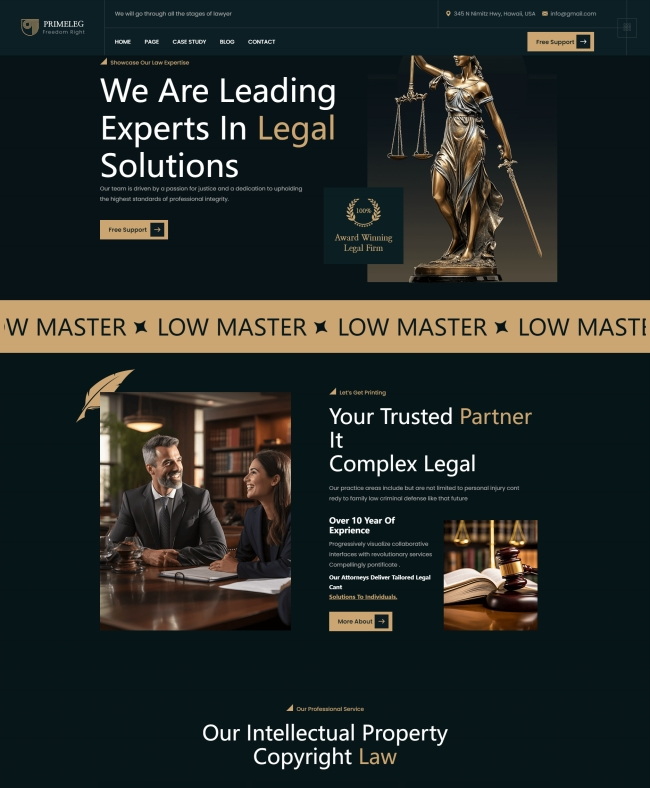 法律咨询服务公司响应式网页模板