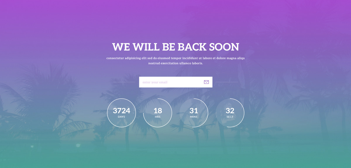 网站维护通知网站html模板