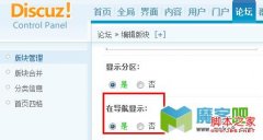 Discuz!x3版块及分区可选择性设置是否显示在导航中