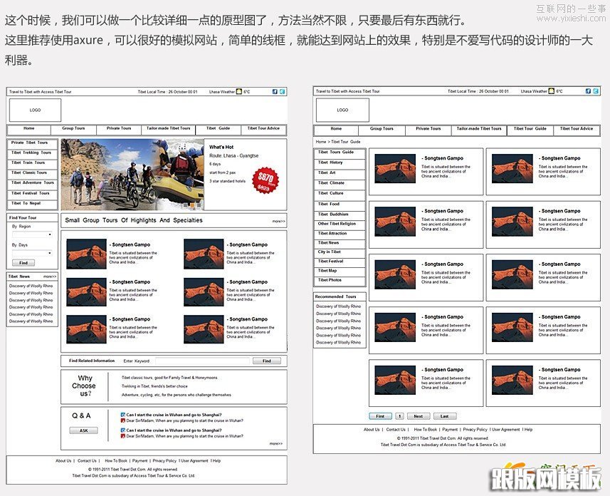 网页设计流程-实例说明,互联网的一些事